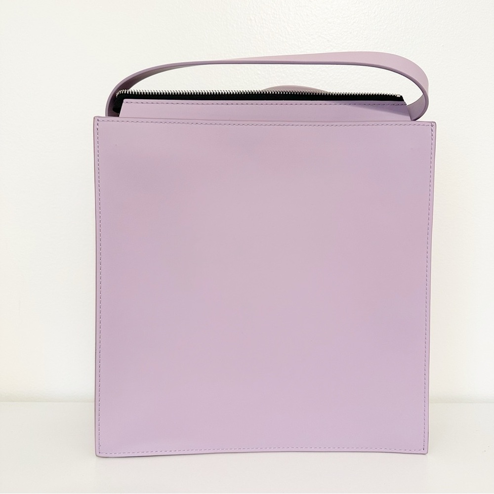Labienhecha Lavender Leather Structured Minimalist Shoulder Bag Handbag Purse - Picture 10 of 10